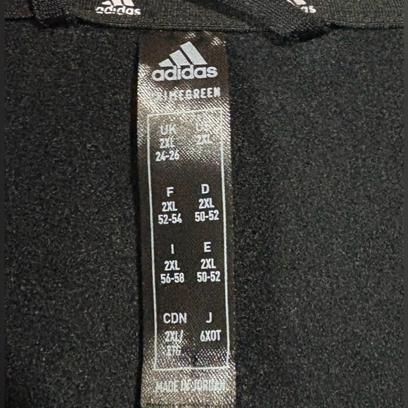 NEW, Adidas, Black 3-Stripes Classic Track Jacket Zip-Up, Plus Size 2XL - Picture 8 of 13